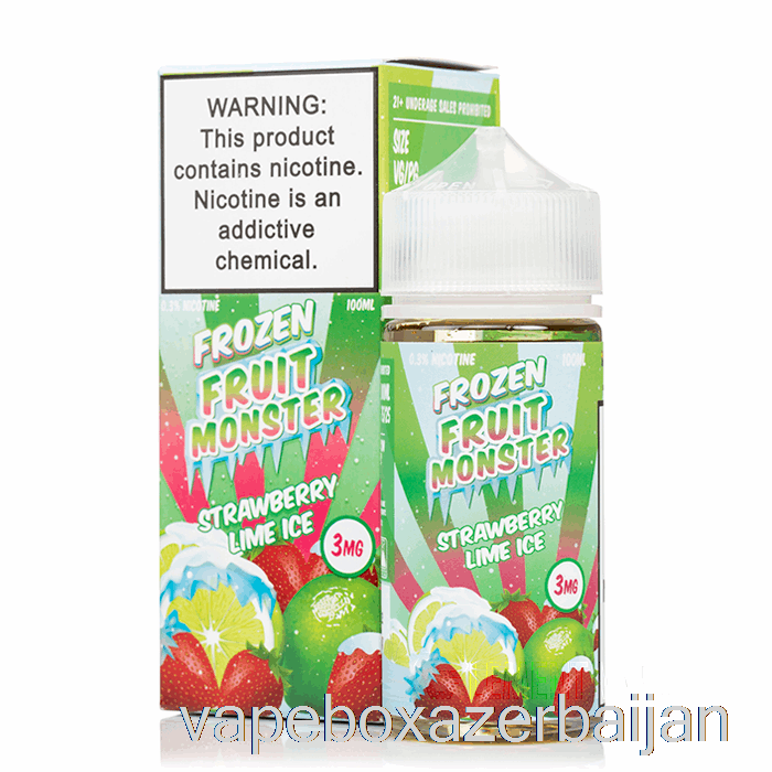 Vape Box Azerbaijan ICE Strawberry Lime - Frozen Fruit Monster - 100mL 3mg